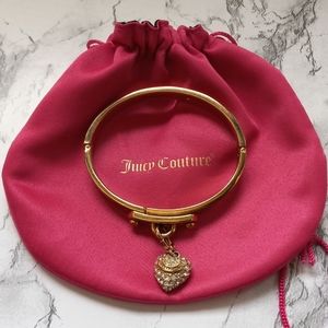Juicy Couture heart charm bangle bracelet